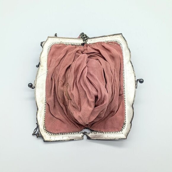 Antique 1920s Whiting & Davis Art Deco Metal Mesh Flapper Purse - Picture 8 of 9